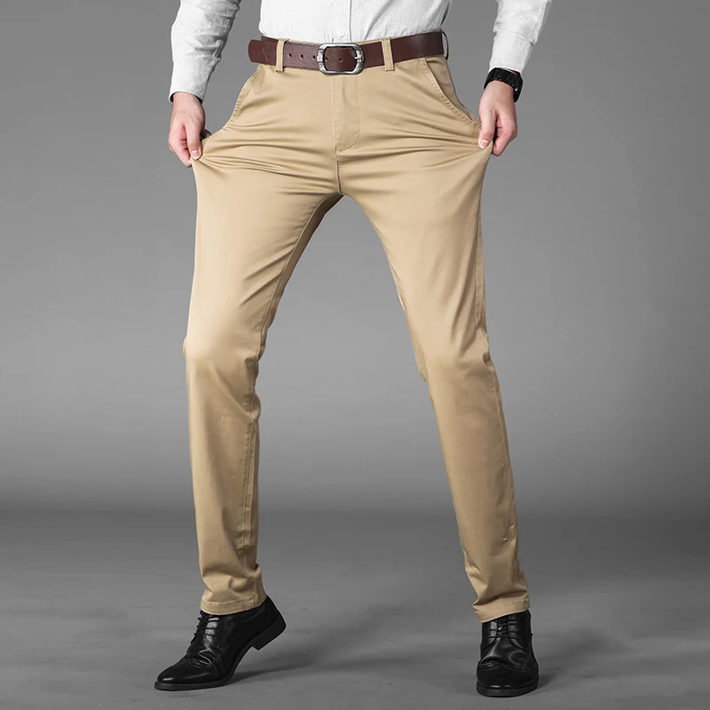 Vomint Новинка Мужские брюки Тонкие Регулярные тянущиеся Брюки Smart повседневный