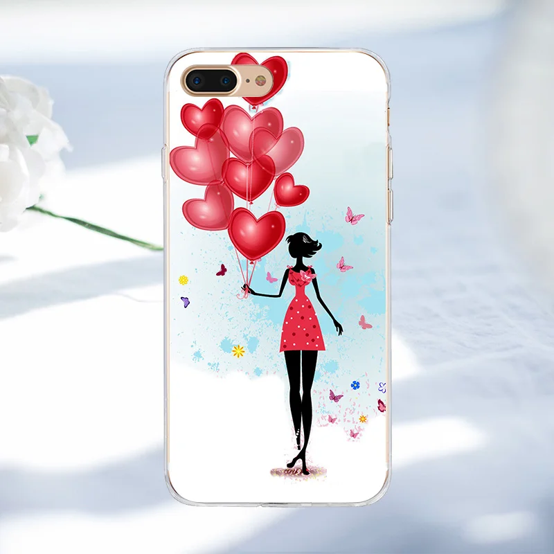Girl Phone Case for IPhone X 6 6s 7 8 Plus XR XMAX Women Relief Flower Silicone TPU Soft Cover Full Coque |