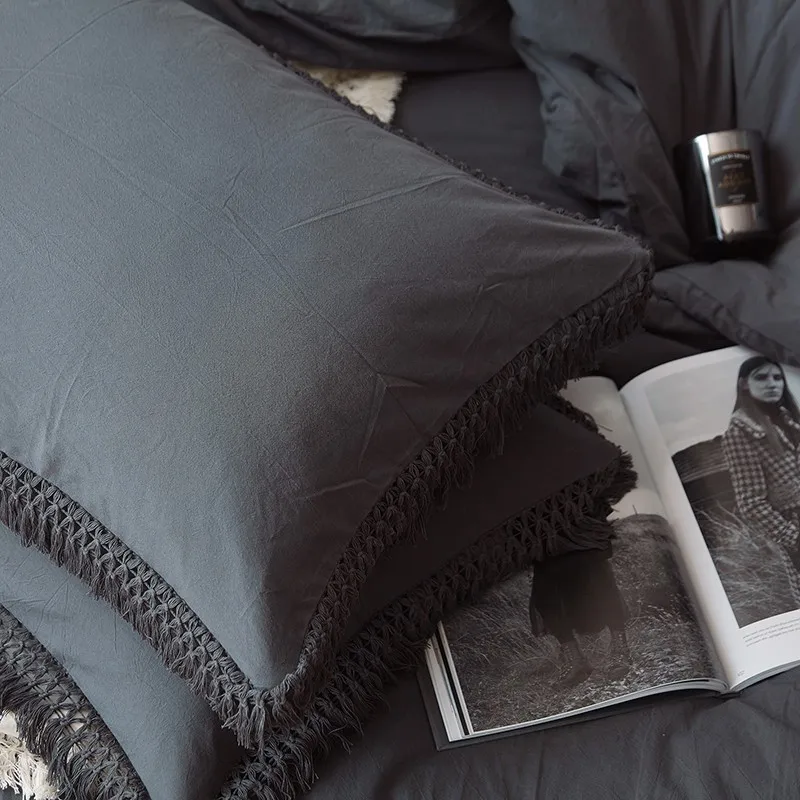 1 шт. Скандинавская потертая хлопчатобумажная искусственная наволочка