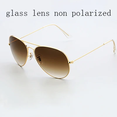 Gradient brown glass 3025, солнцезащитные очки, поляризационные, 52/56/60 мм плавно меняющийся коричневый стеклянные линзы мужские женские зеркальные очки, gafas De очки gafas sol UV400 - Цвет линз: Gradient brown glass