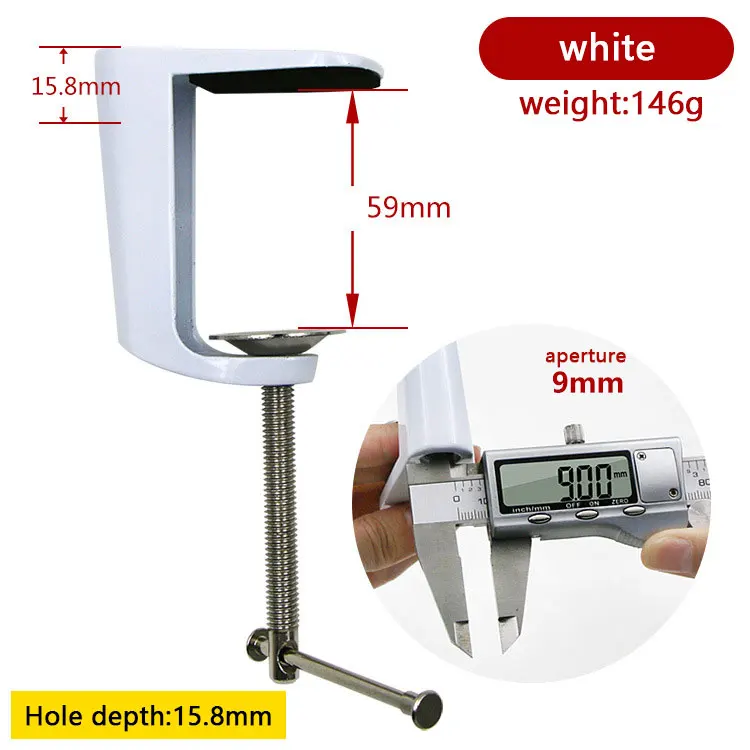 S образный LED светильник легкие зажимы Макс металлическая слово держатель с