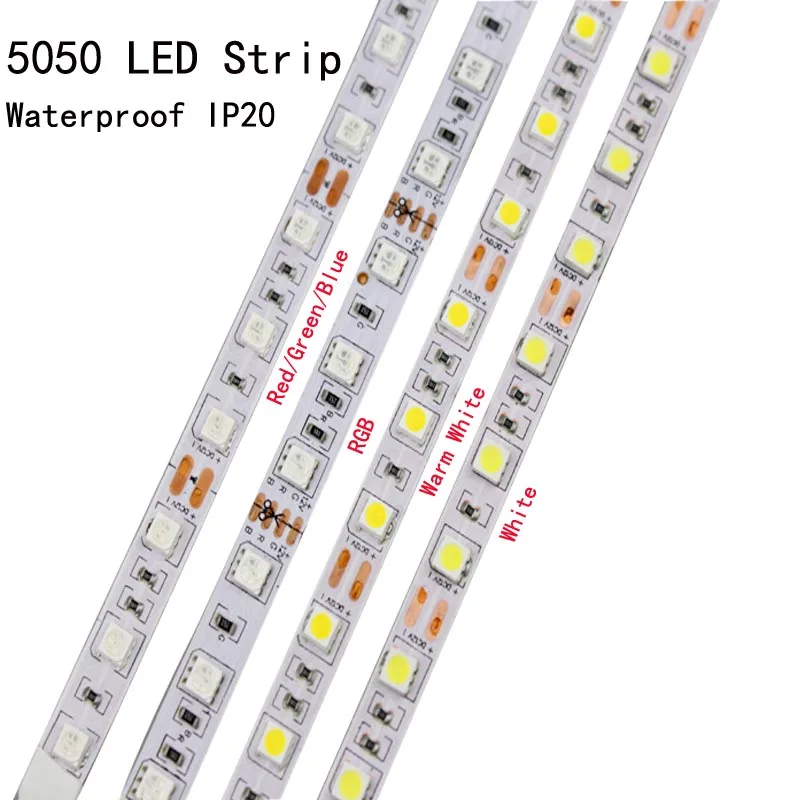 5050 led strip white waterproof 5m rgb 12v tape 2835 smd light 60Led/m ribbon diode indoor deco | Лампы и освещение