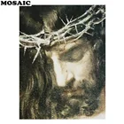 Алмазная вышивка с изображением Иисуса, круглаяквадратная вышивка, 3D вышивка крестиком, икона, Декор для дома, подарок