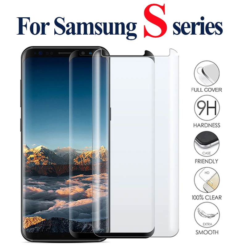 Протектор экрана для Samsung Galaxy S8 стекло на протектор 3D Изогнутые s9 plus защитное s9plus