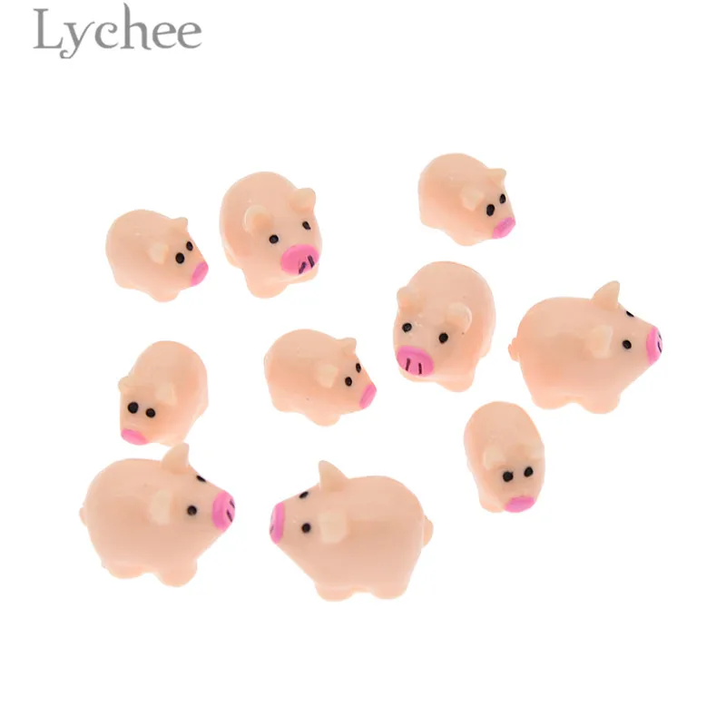 Lychee Life 10 шт. Kawaii полимерная свинка микро ландшафтный дизайн миниатюрные милые