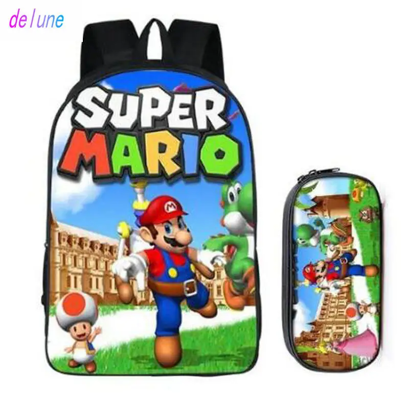Лидер продаж школьная сумка Super Mario Bros Sonic the Ежик для детей рюкзак мальчиков