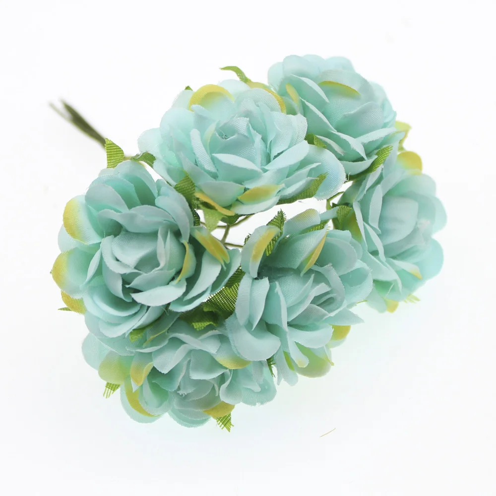 6PCS Cheap Wedding Decoration DIY Wreath Needlework Gift Box Scrapbooking Fake Flower Handmade Artificial Flowers | Дом и сад