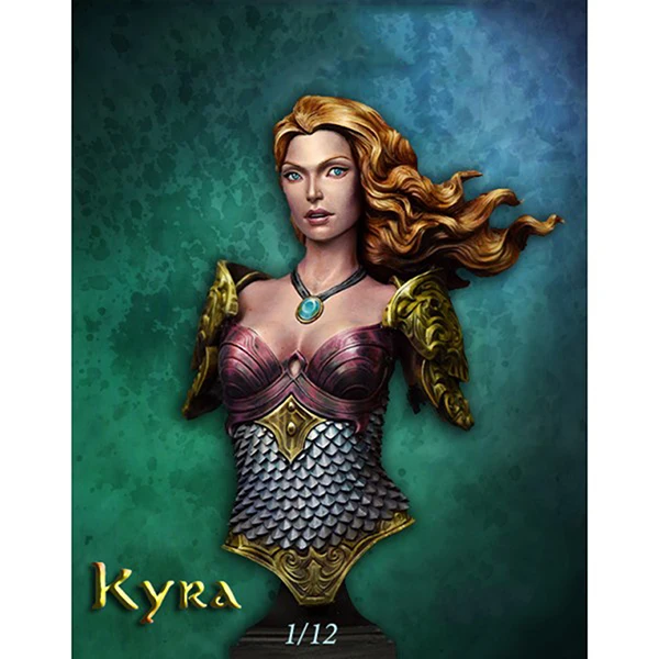 Новинка, несобранная модель из смолы 1/12 KYRA, женщина-солдат, бюст 1/12, игрушки для творчества, Неокрашенная модель из смолы Новинка, несобранная модель из смолы 1/12 KYRA, женщина-солдат, бюст 1/12, игрушки для творчества, Неокрашенная модель из смолы