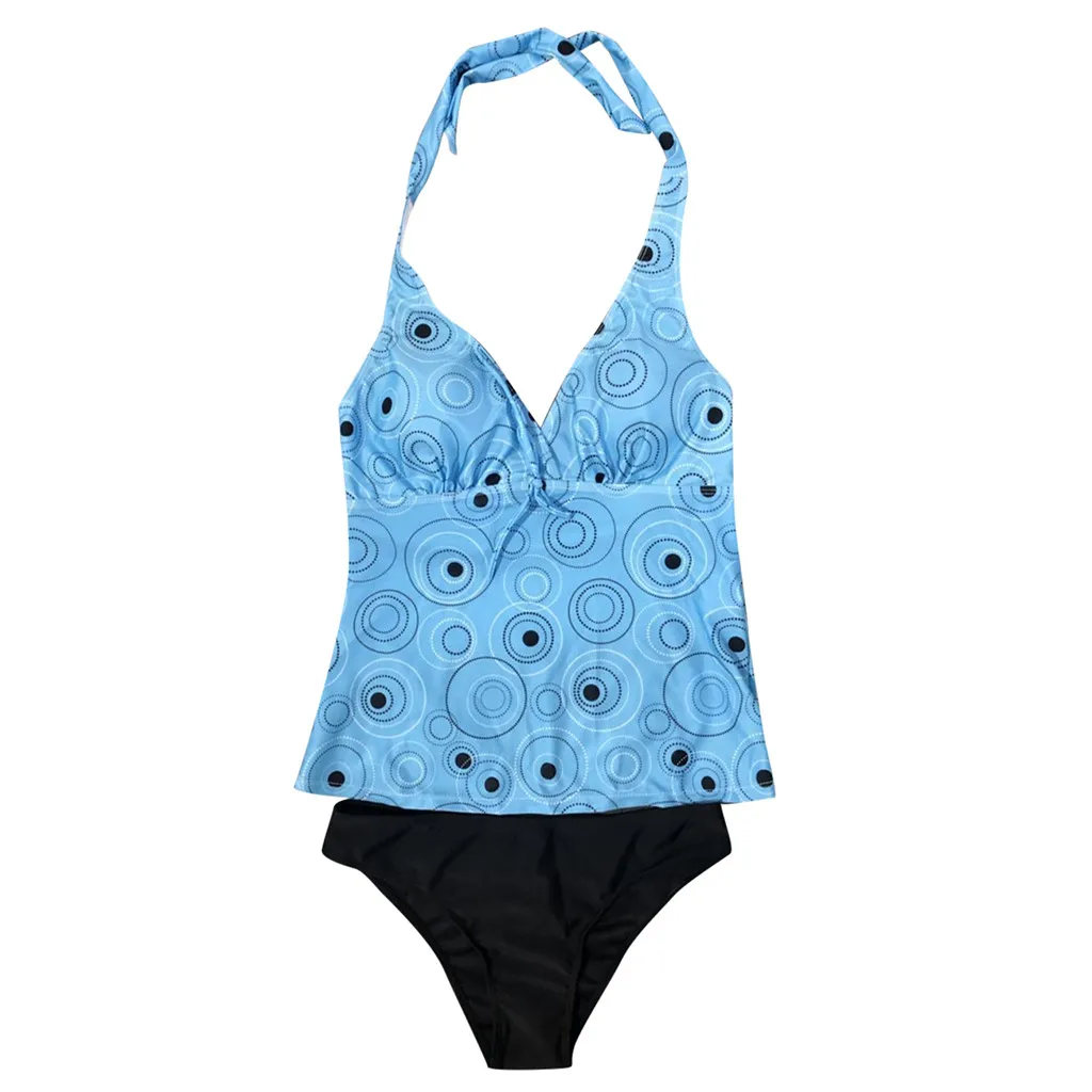 Two Piece Tankini Swimsuits Women Bathing Suit Halter Sexy girls Monokini Swimwear Brazilian High Waist Bikini Sets Padded | Спорт и