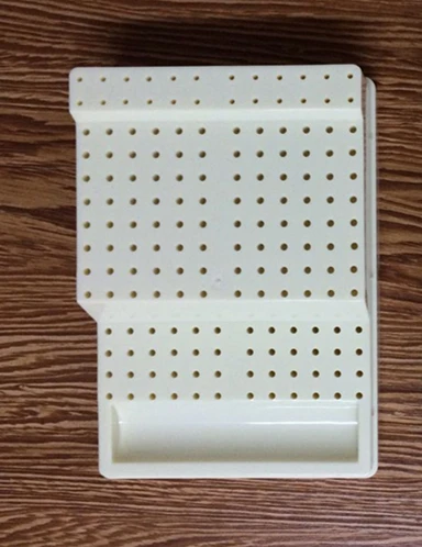 Стоматологический Бур Блок держатель станция с крышкой-пластиковые вмещает 168 Burs