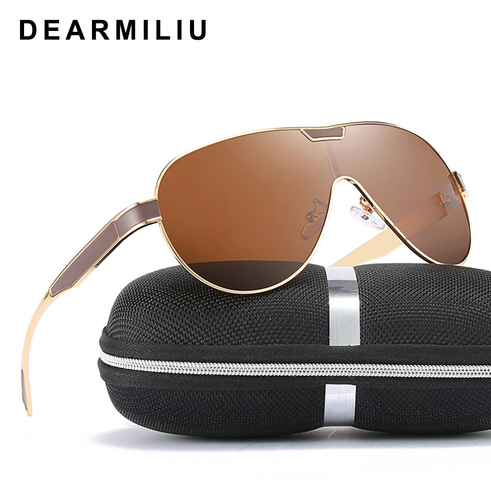 Мужские солнцезащитные очки DEARMILIU брендовые поляризационные унисекс с одной