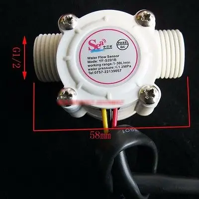F022 G1/2 Датчик расхода воды Холла переключатель измеритель контрольный счетчик DN15