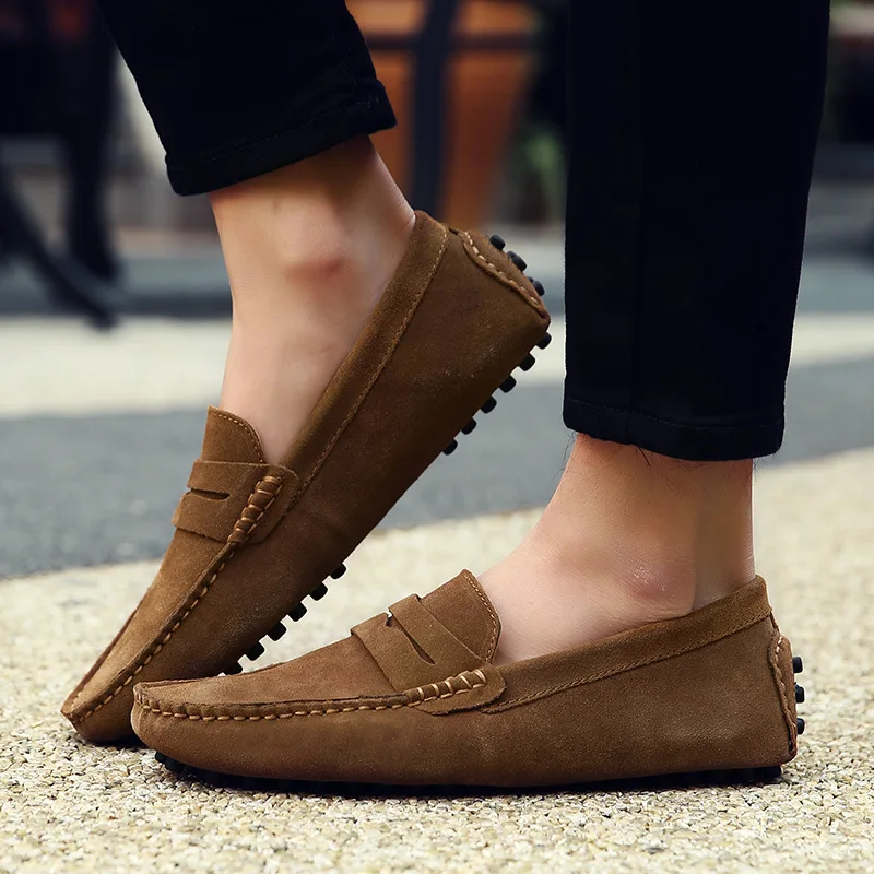 Flats Men Loafers Leather Shoes Casual Slip On Mocassin Homme Summer Driving tenis masculino adulto zapatos de hombre | Обувь