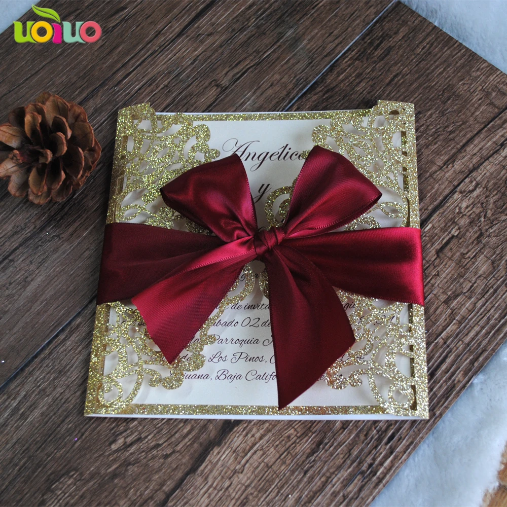 Украшения для вечеринок пригласительная карточка блестящая бумага лазерная