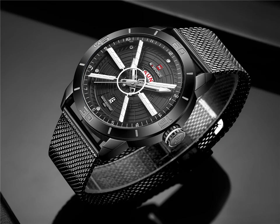 Для мужчин s часы лучший бренд класса люкс NAVIFORCE мужские наручные кварцевые часы Аналоговые 30 м водонепроницаемые Модные золотые часы Relogio Masculino