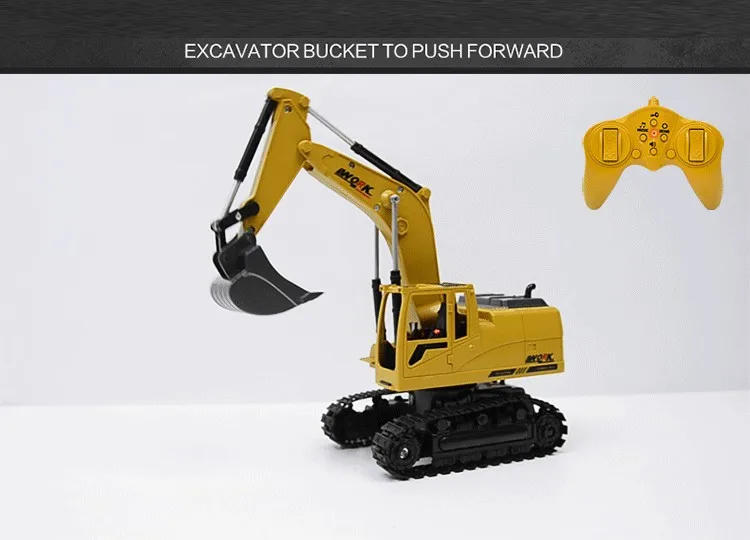 8CH Моделирование RC экскаватор игрушки с музыкой и светильник детские мальчики игрушки для грузовых автомобилей RC подарки RC инженерный автомобиль трактор brinquedos