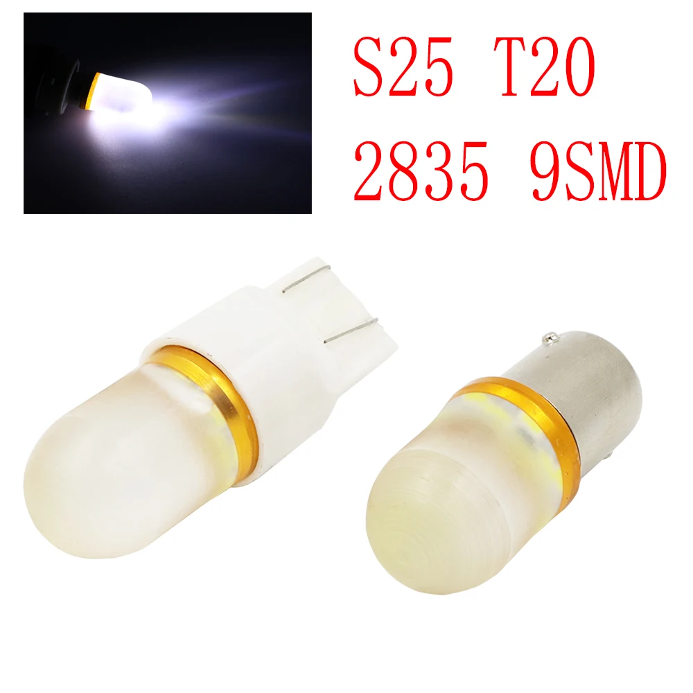 YSY 100 шт. Новинка 1156 BA15S T20 7443 2835 9smd светодиодные лампы силиконовые Автомобильные