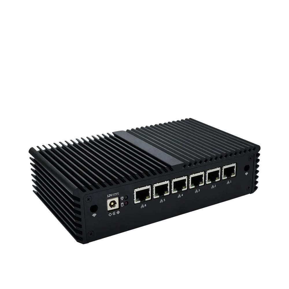 Qotom Мини ПК Q500G6 S05 с Celeron Core i3 i5 i7 AES NI 6 гигабитный сетевой адаптер маршрутизатор