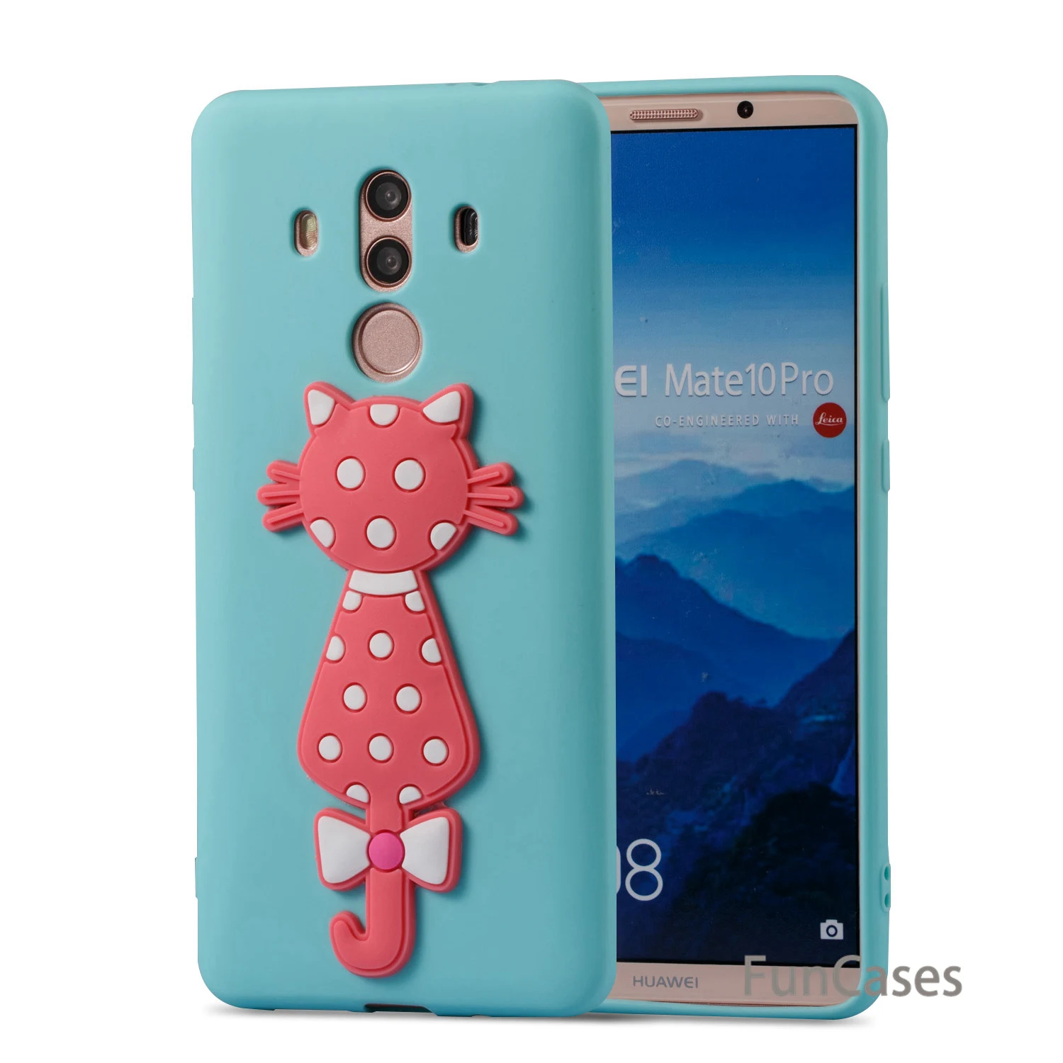 Чехол с мультяшным котом для huawei mate 10 Pro Мягкий силиконовый чехол телефона Celular