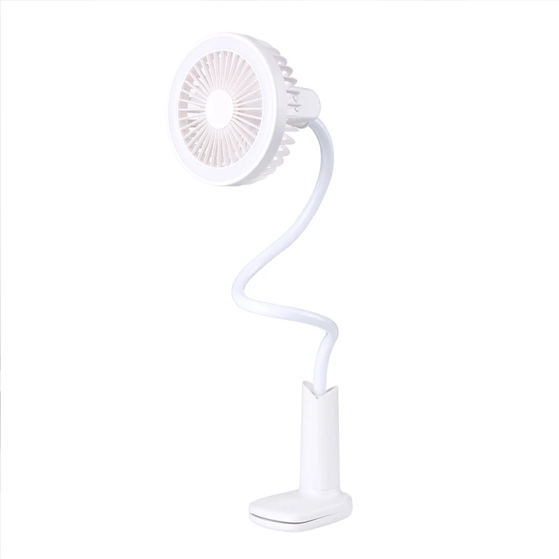 Portable USB Fan flexible with LED light 2 Speed Adjustable Cooler Mini Handy Small Desk Desktop Cooling for child | Бытовая техника