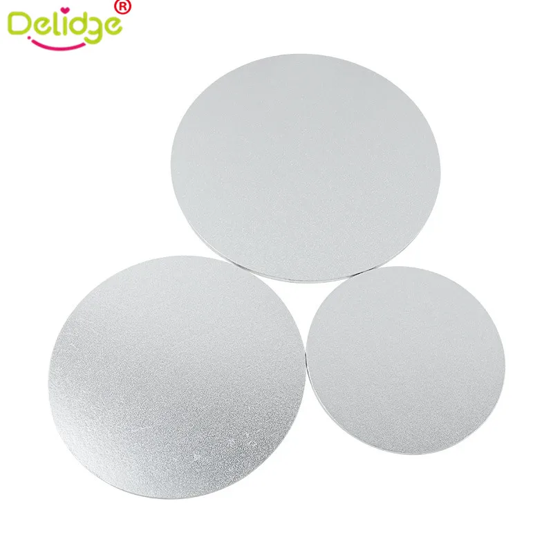 Delidge 2 Sizes Round Cake Stand Mat Wooden Display Board Strong Base Wedding Birthday Holder Dropshipping | Дом и сад