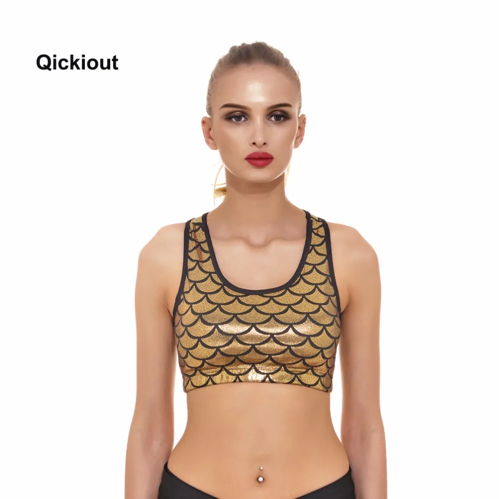 Qickitout бюстгальтер, новинка, бюстгальтеры, 12 цветов, Русалка, чешуя, новинка, бюстгальтер для фитнеса, тонкий бюстгальтер для женщин, тянущийся кроп-топ, Прямая поставка