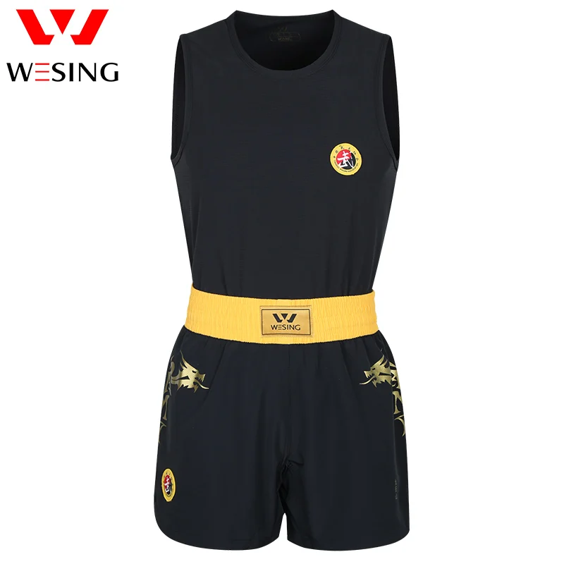 Боксерские костюмы Wesing мужские Wushu Sanda Униформа с рисунком дракона мягкая