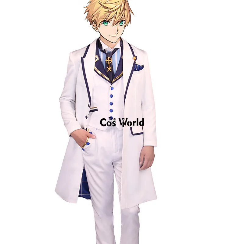 FGO Fate Grand Order Arthur Pendragon белая рубашка на День святого Валентина пальто жилет штаны