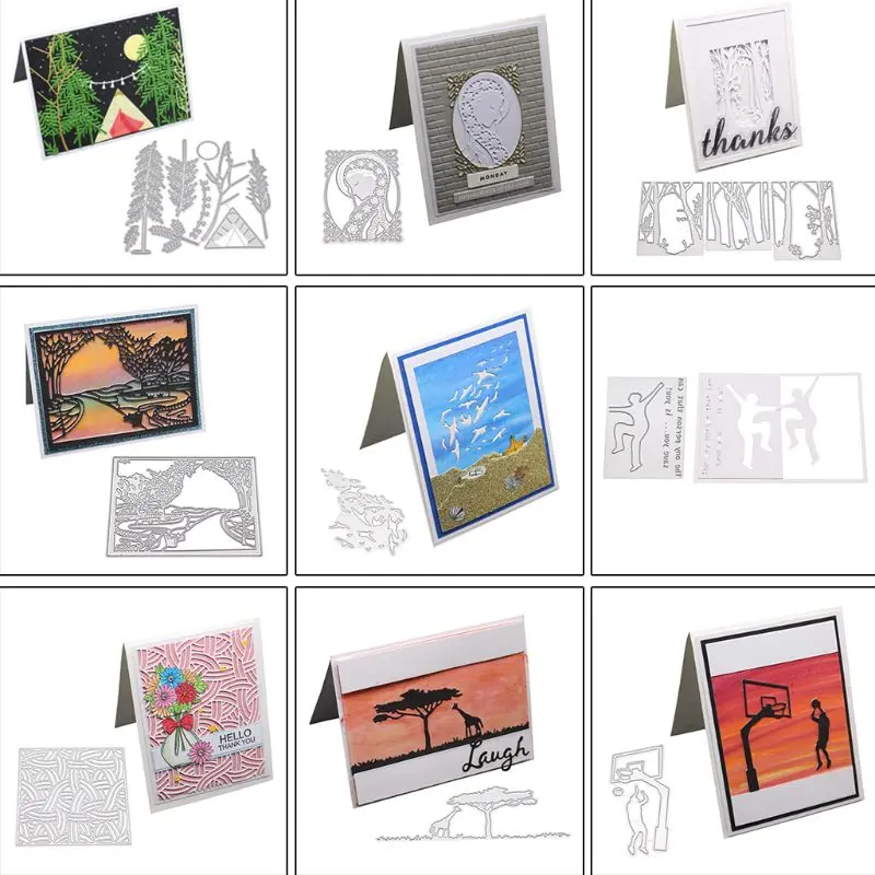 Жираф дерево металлические режущие штампы трафарет для скрапбукинга &quotсделай