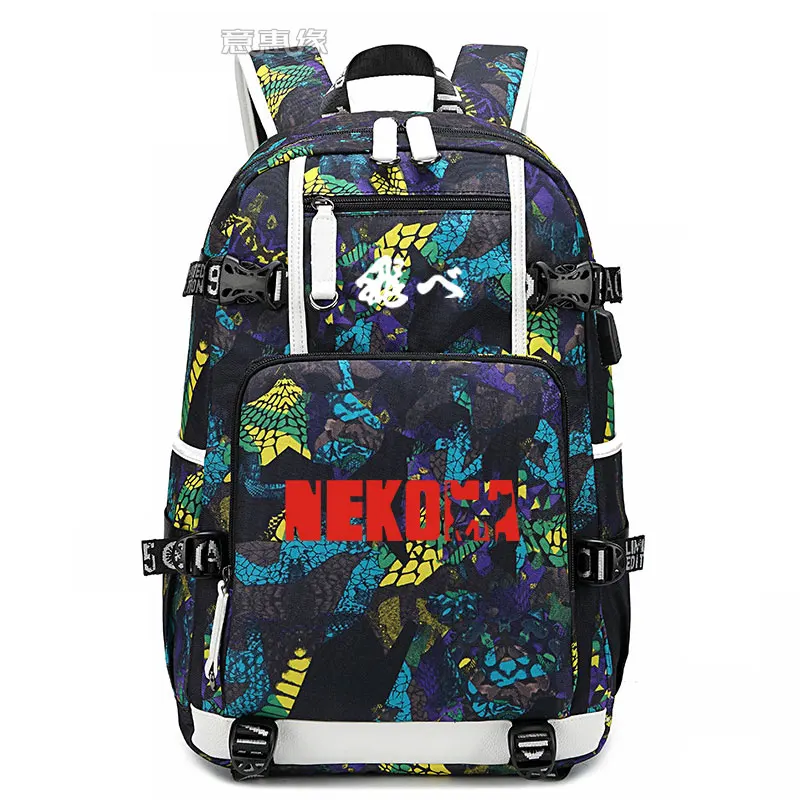 Haikyu рюкзак для студентов Mochila школьный рюкзак с принтом сумка для ноутбука мужские дорожные сумки usb зарядка ранец haikyuu Оксфорд рюкзаки