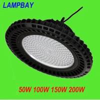 6 pack free shipping led high bay light 50w100w150w200w ufo shaped chain pendant lamp industrial warehouse lights
