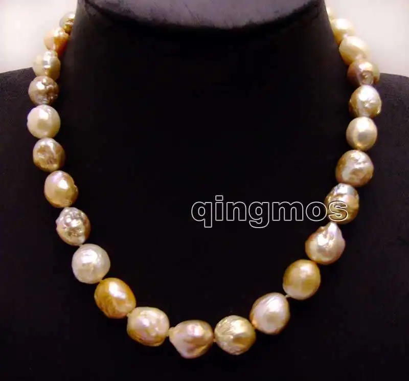 

Big 10-13mm multicolor Round Natural Edison PEARL Necklace 17"-nec6185 wholesale/retail Free shipping