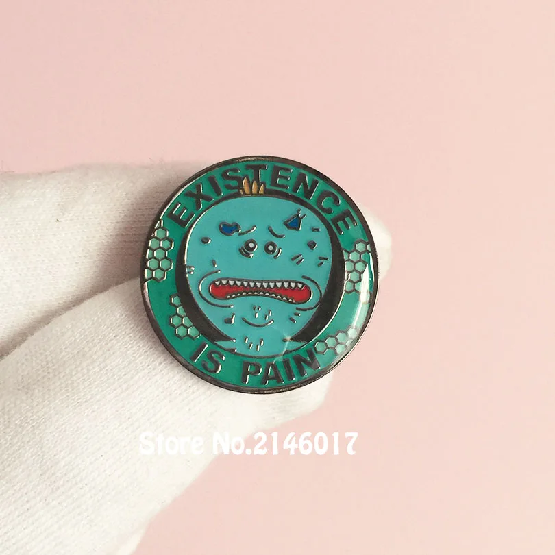 1 ''эмалированные булавки брошь прекрасный Meeseek наличие боли готов к любой