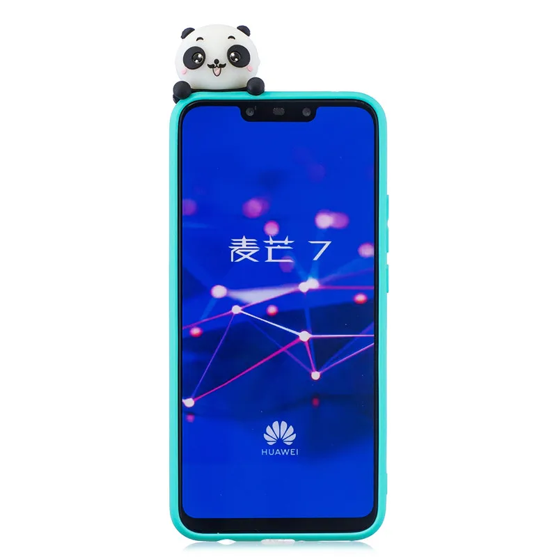 Силиконовый чехол для Huawei Mate 20 Lite 10 Pro 3D Медведь единорог панда чехлы телефонов duos