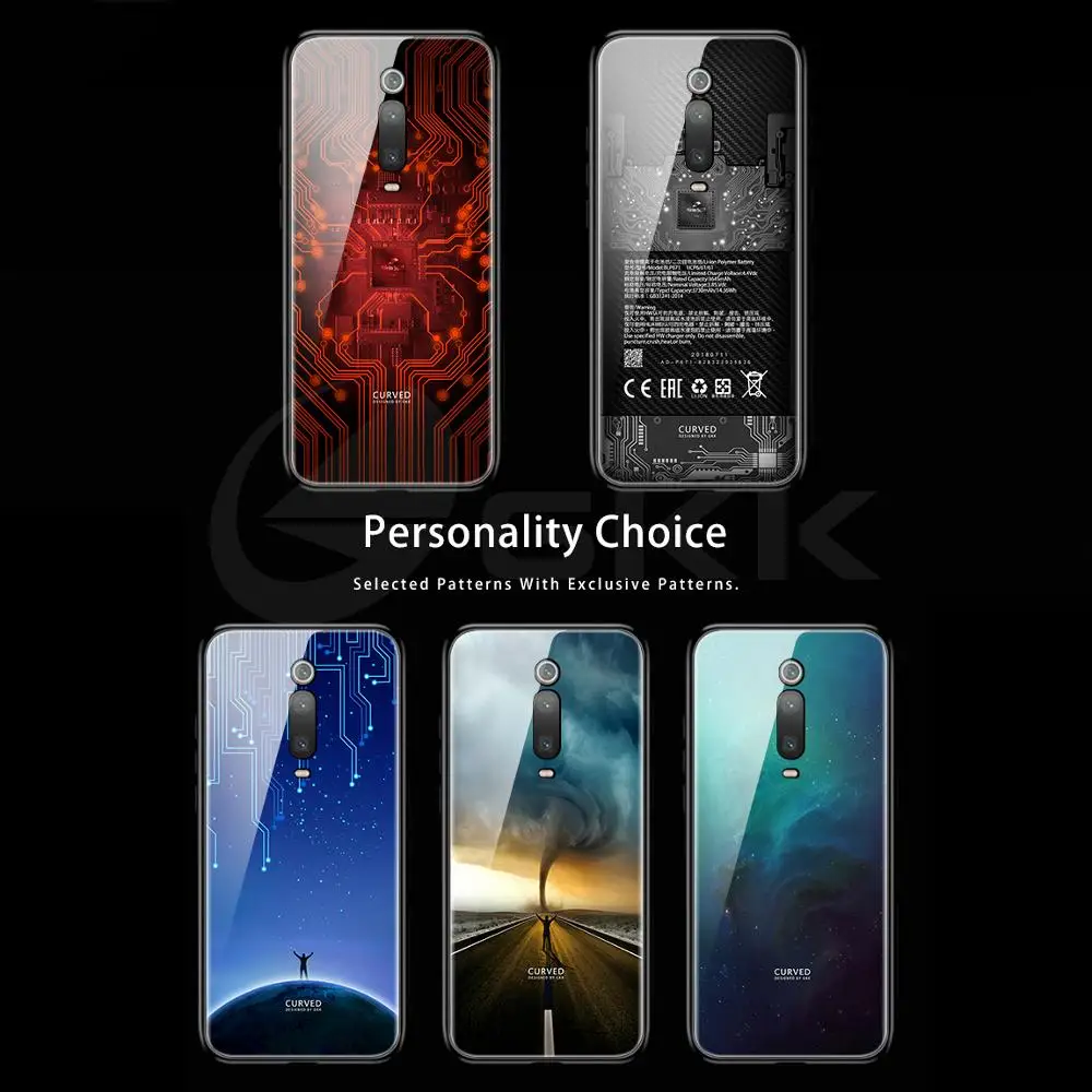 Чехол из закаленного стекла GKK для Xiaomi Redmi K20 Pro чехол с защитой всех сторон