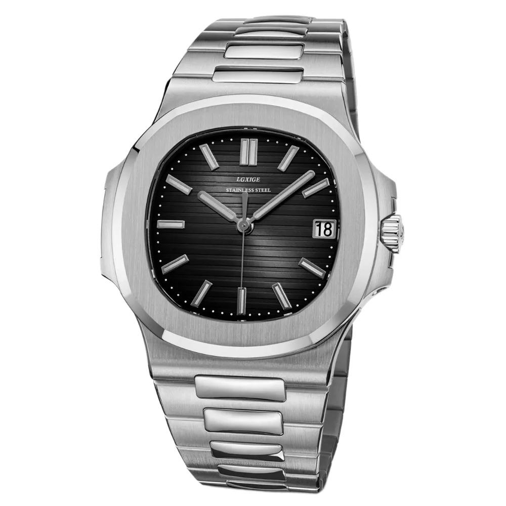 LGXIGE patek Топ Элитный бренд Модные мужские Бизнес часы водостойкие наручные