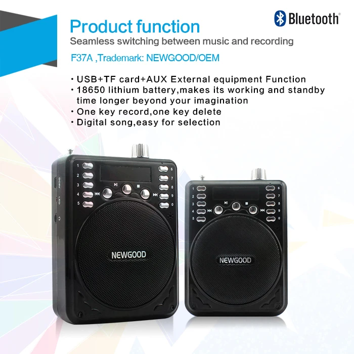 Мини Портативный голос усилители домашние Bluetooth колонки громкий запись с FM радио беспроводной микрофон для учителей гид