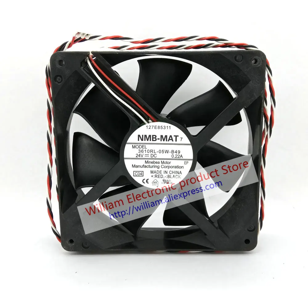 

3610RL-05W-B49 Original NMB DC24V 0.22A 92x92x25MM 9cm 3lines Alarm Signal Inverter Cooling Fan