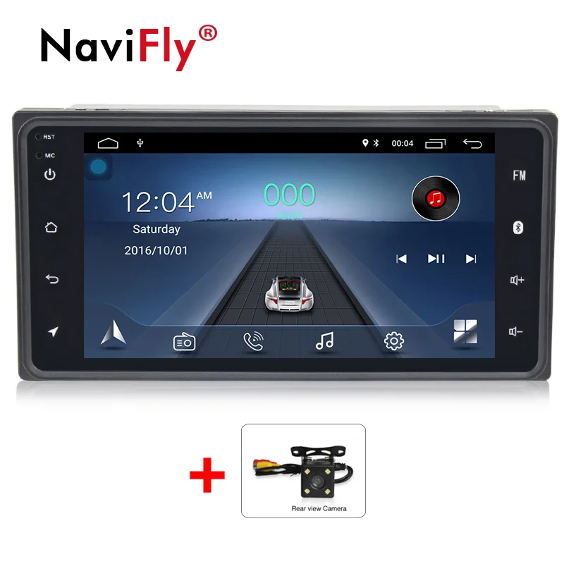 car dvd camera Navifly Android 8,1 автомобильный gps-навигация, dvd-плеер мультимедиа для Toyota Camry Viso Vitz Corolla RAV4 Proda Универсальный BT wifi RDS - Цвет: car dvd camera