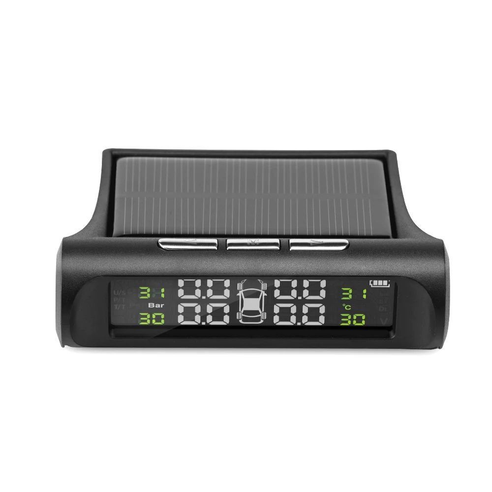 TPMS автомобильных шин Давление мониторинга Системы солнечной энергии ЖК дисплей