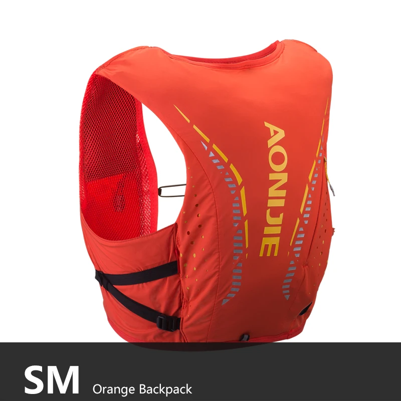 SM Orange Backpack AONIJIE 10L Открытый гидратации сумки походный рюкзак жилет Профессиональный марафон бег Велоспорт Расширенный кожи рюкзак - Цвет: SM Orange Backpack