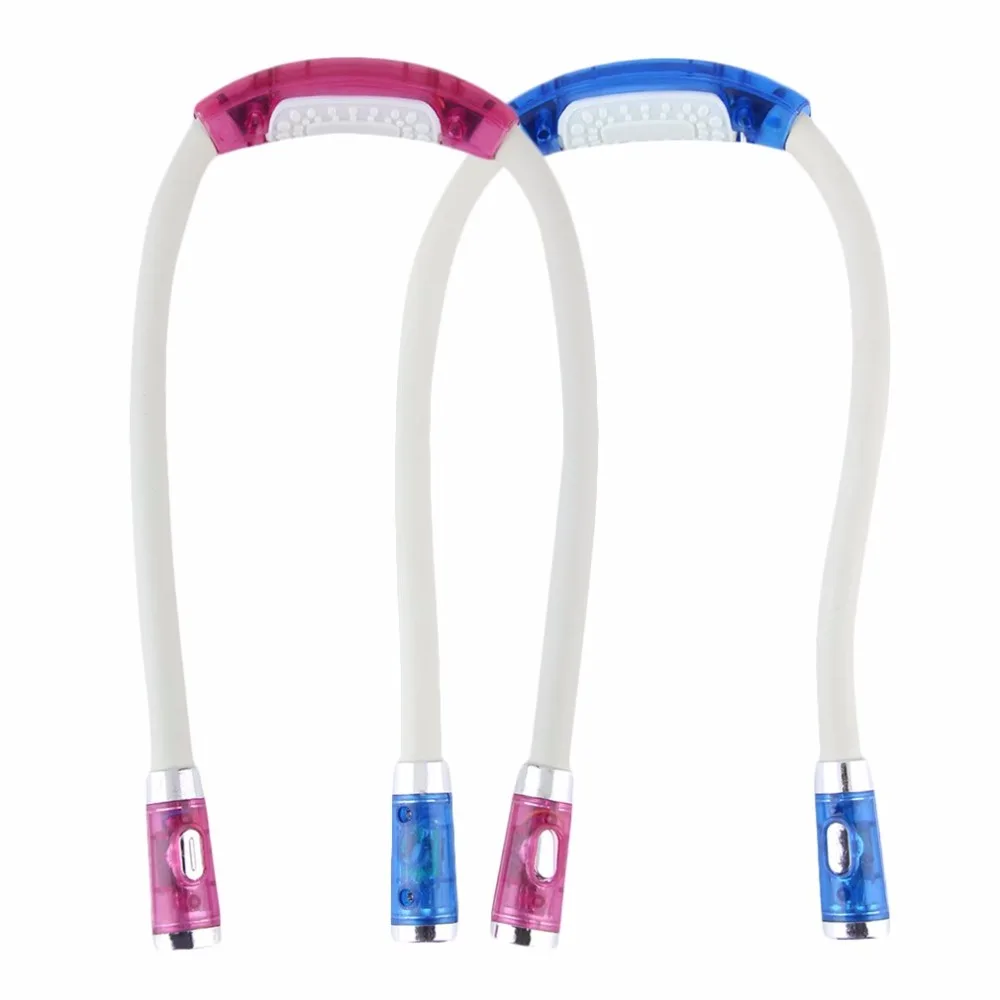 Розовый/Черный шейный фонарь с 4 режимами LED Handsfree для чтения книг ночник