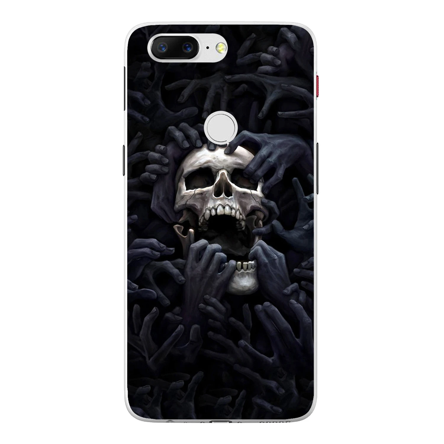 For Oneplus 5T Case Cover 6.01&quot Transparent Soft TPU Silicone Popular Cool Color Glasses Rose Flower Skull Painted Phone |
