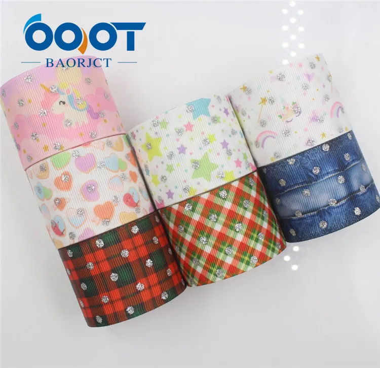 7 each one yards OOOT BAORJCT G-18718-646, 38 мм, 10 ярдов флэш мультфильм ленты тепловой передачи печатных grosgrain Свадебные аксессуары DIY материал - Цвет: 7 each one yards