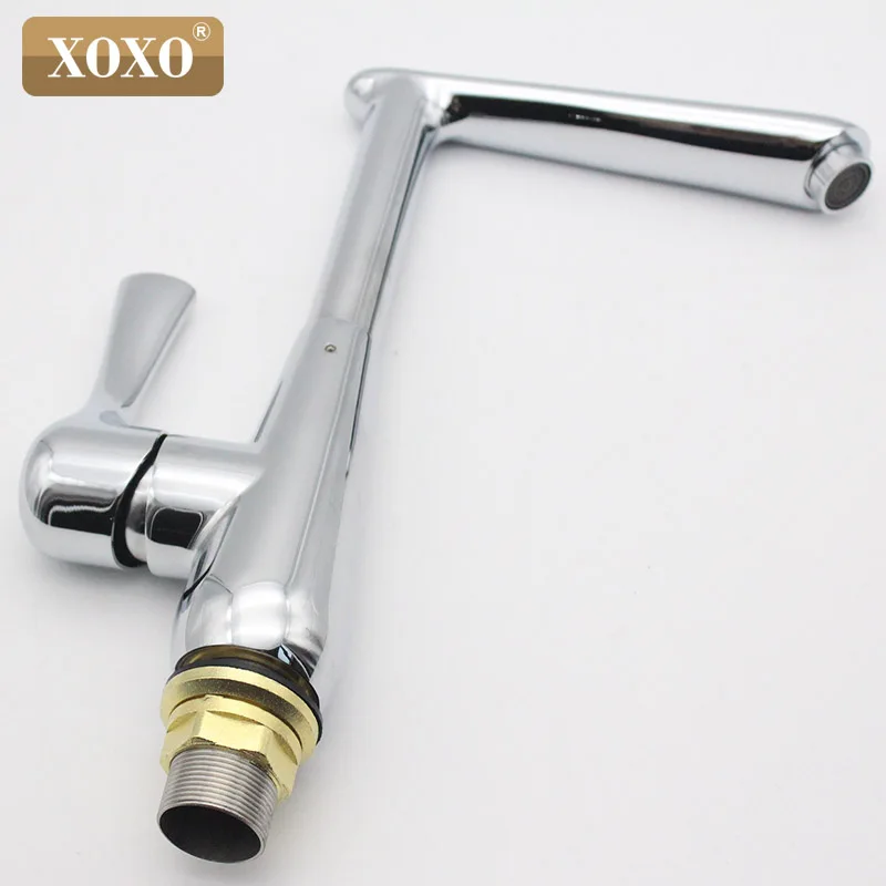 XOXO Chrome plated single processing kitchen faucet rotate 360 degrees hot and cold water tap X1261 | Обустройство дома