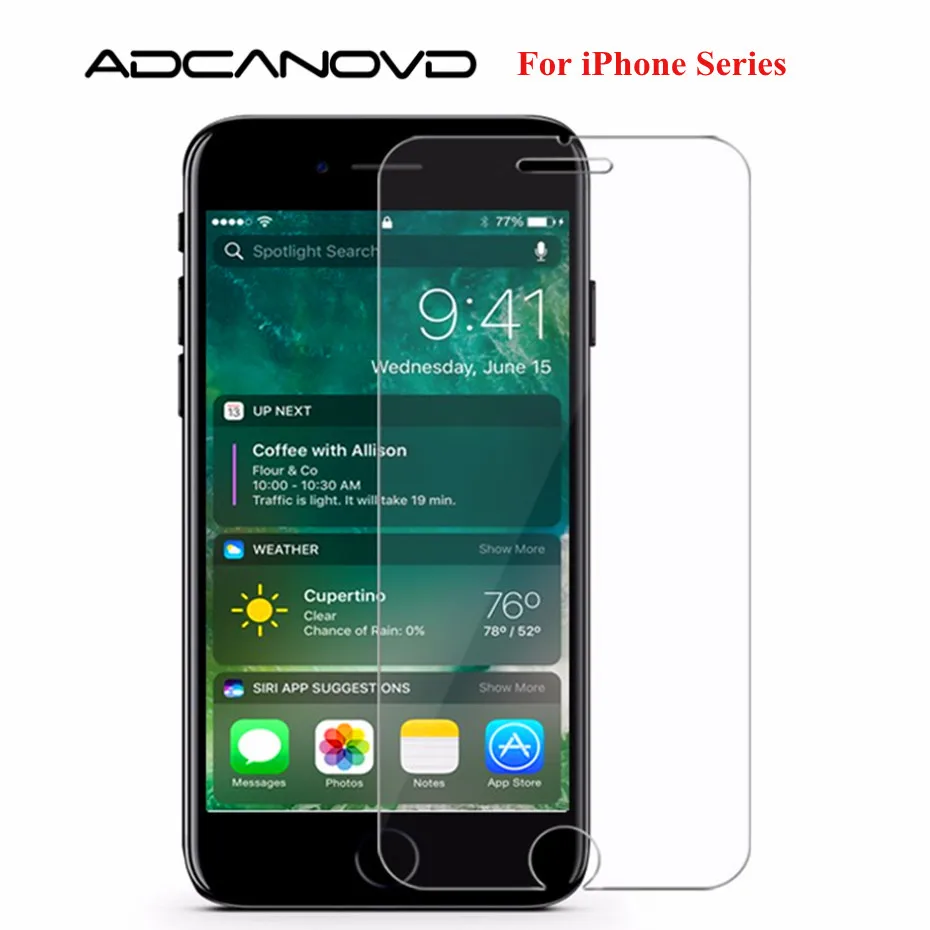 2 шт. 9 H защитный чехол пленка для iPhone X 5 5S se 4 4S закаленное стекло 8 7 6 6S плюс крышка