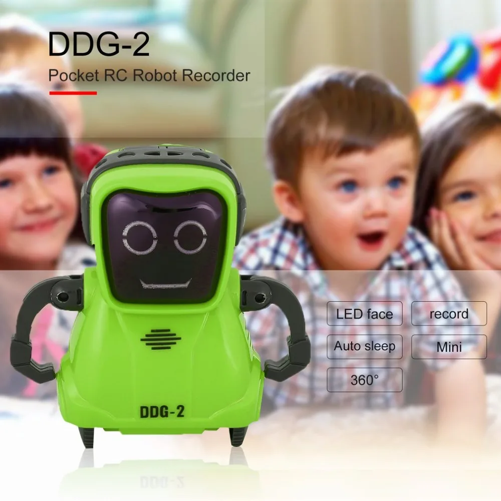DDG-2, умный мини карманный диктофон, радиоуправляемый робот-регистратор, Свободно вращается на 360 градусов, игрушки для детей, подарок