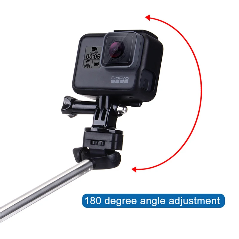 Выдвижной ручной монопод для селфи GoPro HERO 8 7 6 5 4 3 2 1 HERO4 SJCAM SJ4000 аксессуары экшн
