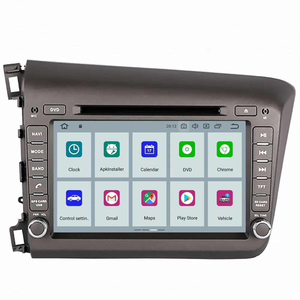 Автомобильный DVD плеер Aotsr Android 9 0 GPS навигация для Honda Civic left 2012 2013 мультимедиа 2 din