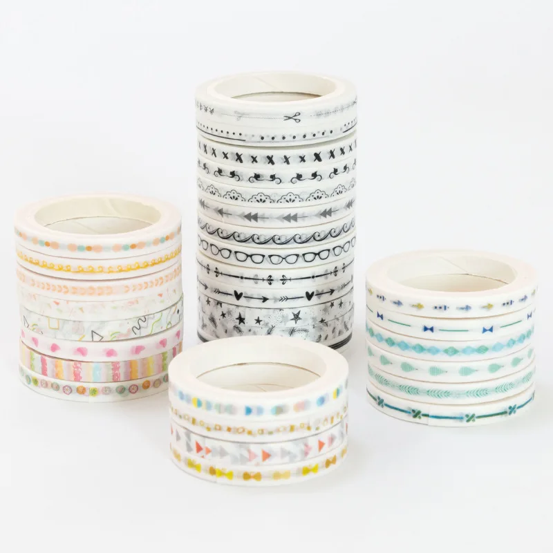 5 мм яркая симпатичная очень тонкая грань лента для декорации Washi DIY планировщик